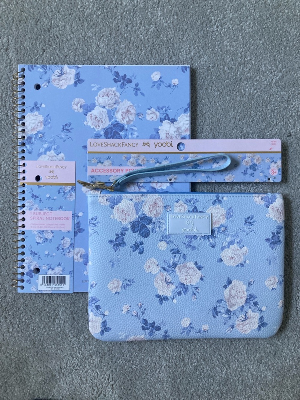IN-HAND | LoveShackFancy x Target Yoobi Spiral Notebook & Pencil Case with Strap